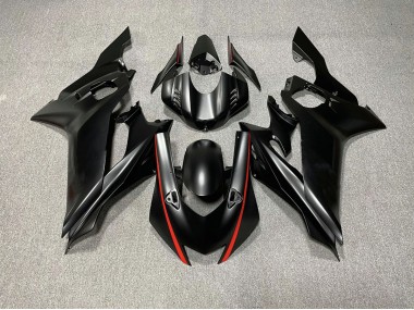 2017-2021 Matte Black & Red Accents R6 Fairings