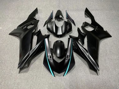 2017-2021 Matte Black & Teal Accents R6 Fairings