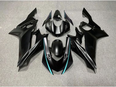 2017-2021 Matte Black & Teal Accents R6 Fairings