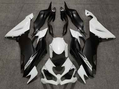 2019-2023 Matte Pearl White and Black ZX6R Fairings