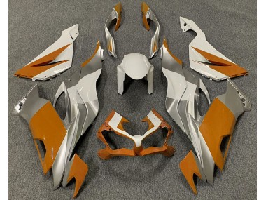 2019-2023 Orange White and Silver ZX6R Fairings