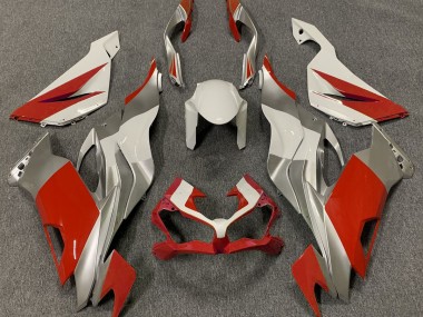 2019-2023 Red White and Silver ZX6R Fairings